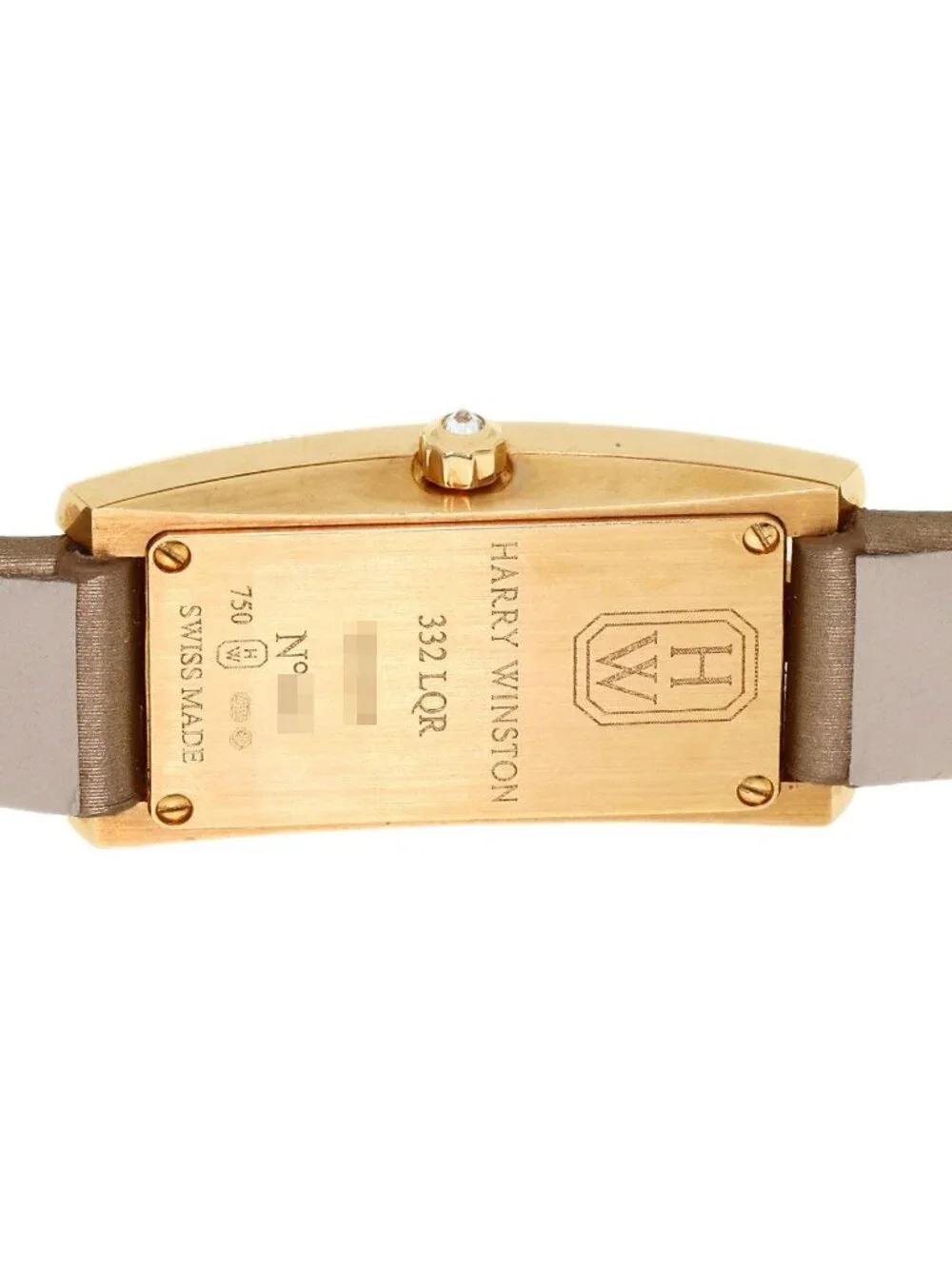 Harry Winston 332 Lqr Avenue C Mini Diamond Bezel Watch 18k Pink Gold Satin